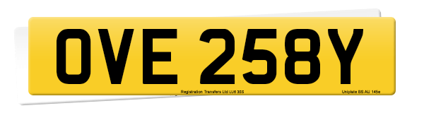 Registration number OVE 258Y
